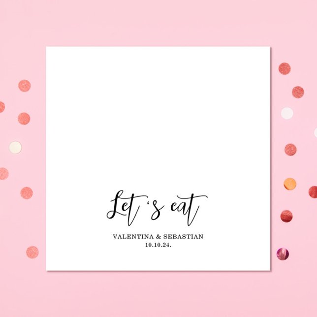 Einfache Weiße Ließe essen Hochzeitspapier Napkins Serviette (Von Creator hochgeladen)