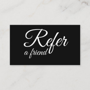 EINFACHE WEISSE MINIMAL-REFERRAL-KARTE EMPFEHLUNGSKARTE