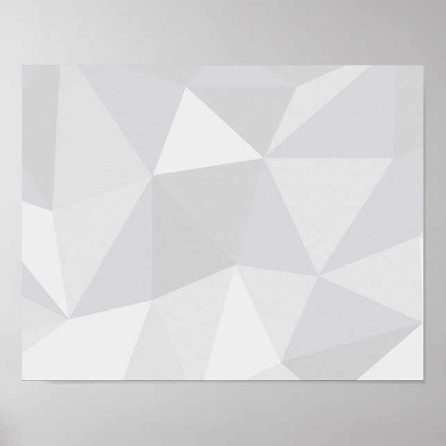 Einfache, weiße, moderne, trendige, coole Abbildun Poster (Vorne)