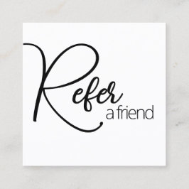 Einfache weiße Refer-a-Friend-Empfehlungskarte Empfehlungskarte