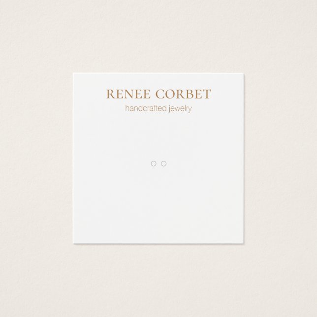 Einfache weiße Ring- oder Pendelsichtkarte (Vorderseite)