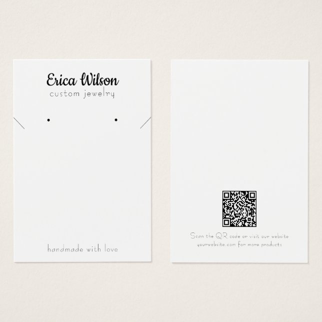 Einfache weiße schwarze Netzwerkkarte (Earring Dis (Vorne & Hinten)