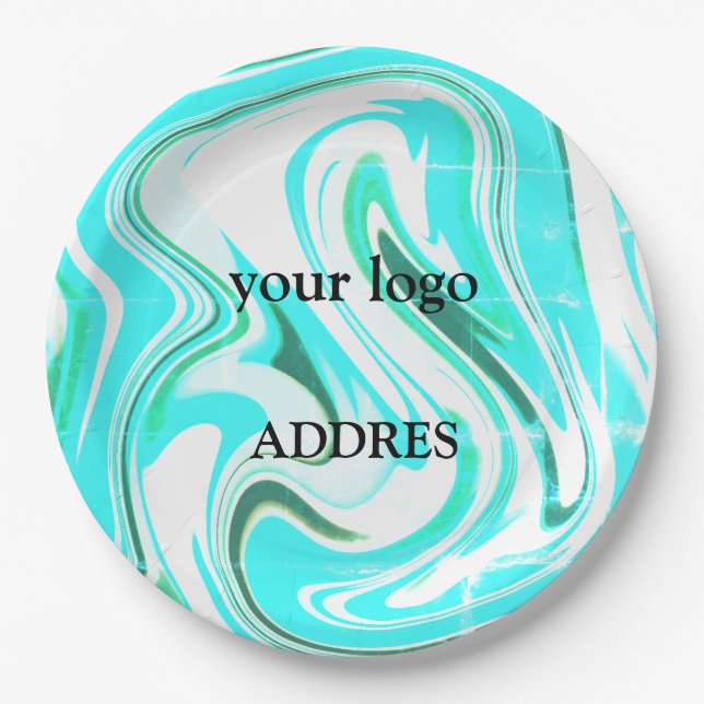 einfache weiße Servierplatte Pappteller (Vorderseite)