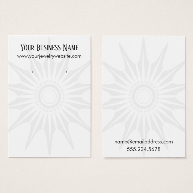 Einfache weiße Sternexplosion-Speicherkarte (Vorne & Hinten)