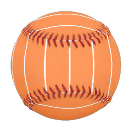 Einfache weiße Streifen auf orangefarbenem Hinterg Baseball