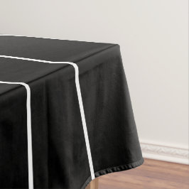 Einfache weiße Streifen auf schwarzem Hintergrund Tischdecke