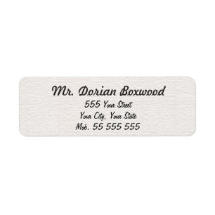 Einfache weiße Struktur Schwarzer Name