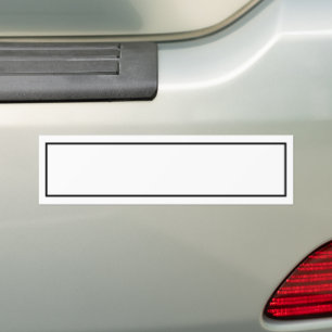 Einfache weiße und schwarze Rahmen einfarbig leer Autoaufkleber