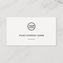 Einfache weiße Visitenkarte mit individuellem Logo
