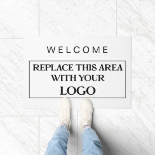 Einfache Welcome-Business-Logo-Gesellschaft jeder Fußmatte