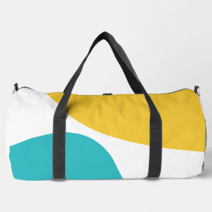 Einfache Wellen 4 - Türkis und Gelb Duffle Bag