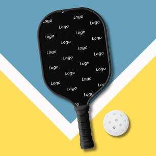 Einfache Werbeaktion für Firmenlogo Schwarz Pickleball Schläger