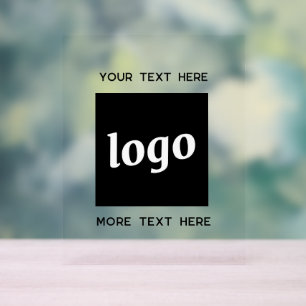 Einfache Werbeaktion für Logos Acrylschild