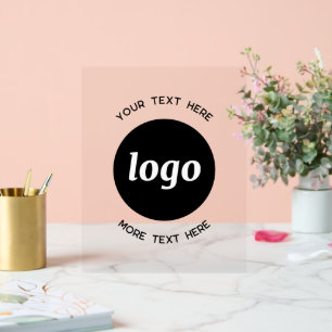 Einfache Werbeaktion für Logos Acrylschild