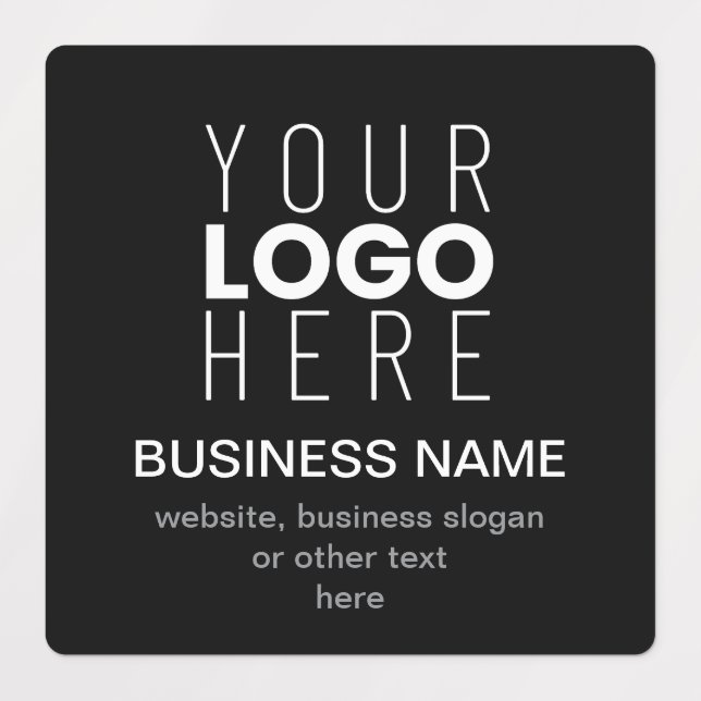 Einfache Werbevorlage für Ihr Firmenlogo Etiketten (Design 1)