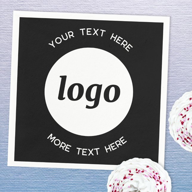 Einfache Werbung für Logos und Text Serviette (Logo with text business promotional paper napkin)
