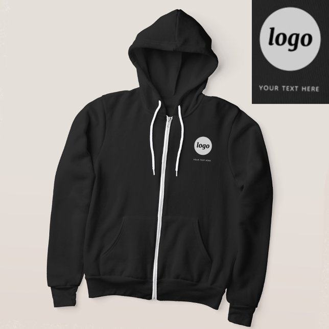 Einfache Werbung für Logos und Texte Hoodie (Simple logo with custom text business branding promotional hoodie)
