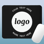 Einfache Werbung für Logos und Texte Mousepad<br><div class="desc">Einfaches Logo und individueller Text für Ihr Unternehmen. Ersetzen Sie das Logo und den Text durch Ihren eigenen,  um den Text anzupassen,  und entfernen Sie jeden Text,  wenn Sie es vorziehen. Minimalistisch und beruflich,  um Ihre Marke widerzuspiegeln.</div>
