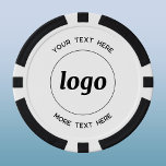 Einfache Werbung für Logos und Texte Pokerchips<br><div class="desc">Einfaches Logo und benutzerdefinierter Text für die Werbung Ihres Unternehmens. Ersetzen Sie das Logo und den Text durch Ihren eigenen,  um es anzupassen. Minimalistisch und beruflich,  um Ihre Marke widerzuspiegeln.</div>