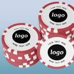 Einfache Werbung für Logos und Texte Pokerchips<br><div class="desc">Einfaches Logo und benutzerdefinierter Text für die Werbung Ihres Unternehmens. Ersetzen Sie das Logo und den Text durch Ihren eigenen,  um es anzupassen. Minimalistisch und beruflich,  um Ihre Marke widerzuspiegeln.</div>