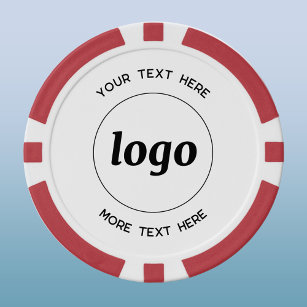 Einfache Werbung für Logos und Texte Pokerchips