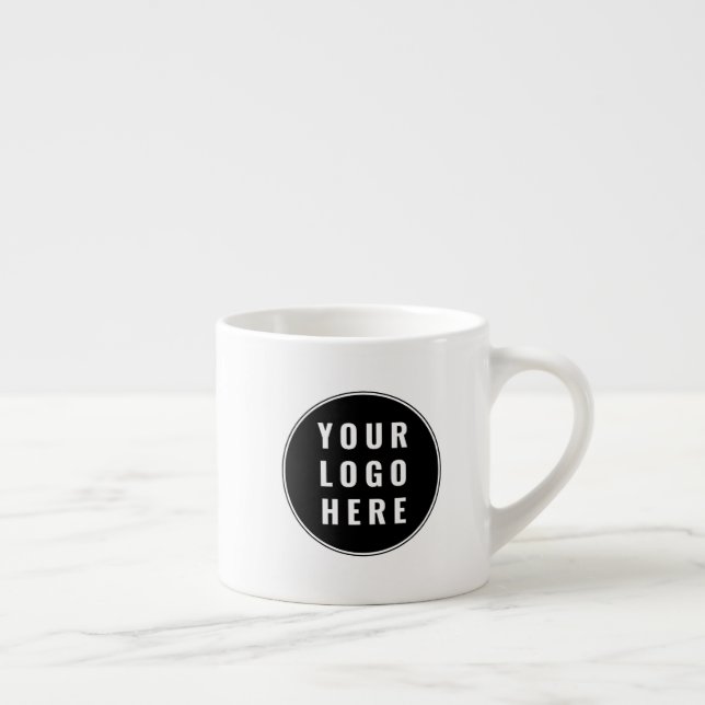 Einfache Werbung mit Logo und Tagline Espressotasse (Rechts)
