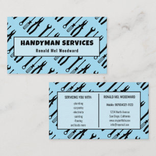 Einfache Werkzeug-Handyman-Service Visitenkarte
