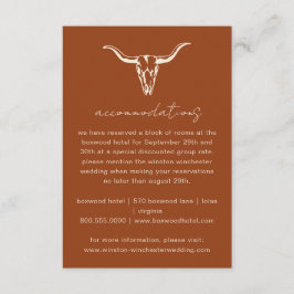 Einfache Western Bohemische Kuhschädel Unterkünfte Begleitkarte