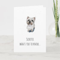 Einfache Westie, West Highland Terrier Mothers Day