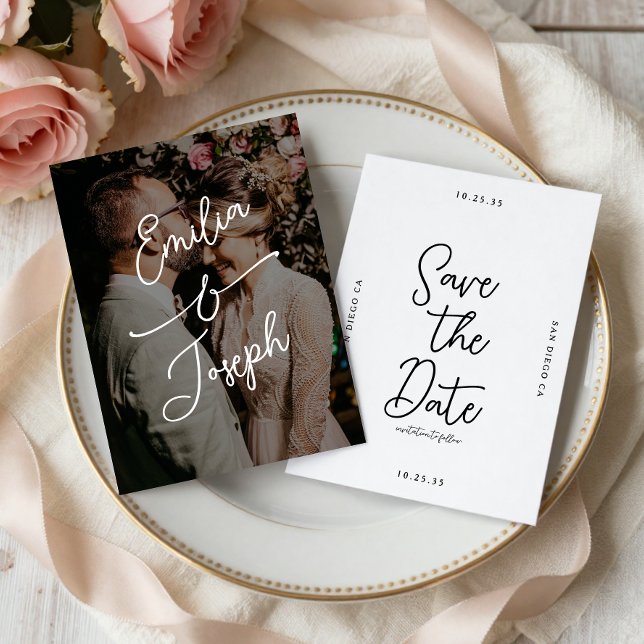 Einfache whimsical handgeschriebene Save-the-Date- Save The Date (Von Creator hochgeladen)