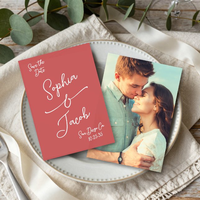Einfache whimsical handgezeichnete Foto-Save-the-D Save The Date (Von Creator hochgeladen)