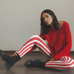 Einfache Whimsical Niedlich Minimalistisch Leggings<br><div class="desc">Dieses Design zeichnet sich durch eine einfache niedlich minimalistische minimalistische Leggings mit whimsical lustige Streifen Streifen Streifen gestreift,  ein festliche farbenfroh rot und weiß,  mit blau rosa grün rot,  Weihnachtsfeier Gunst Dekoration,  Weihnachtsfeier Vorräte,  schlichte einfache,  adorable whimsy,  kreative simplistische Spaß,  Weihnachts-niedliche Hose,  Weihnachtskleidung lustige Kleidung</div>