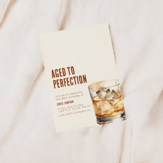 Einfache Whiskey im Alter bis zur Perfektion Gebur Einladung