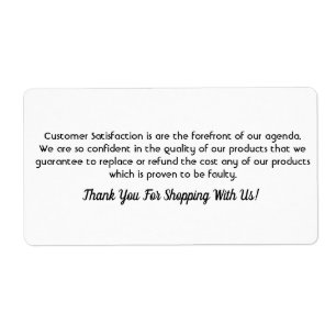 Einfache White Beruflich Product Business Labels