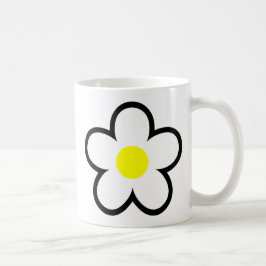 Einfache White Daisy Blume Niedlich 70er Spring Gr Kaffeetasse