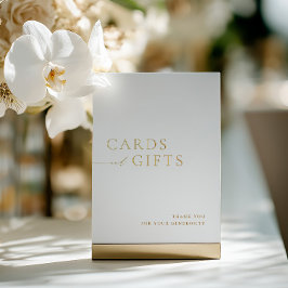 Einfache White & Gold Cards & Geschenke Hochzeitsz Folieneinladung