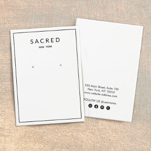 Einfache White Modern Earring Juwelier Display