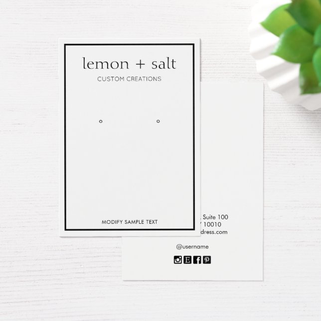 Einfache White Modern Earring Juwelier Display (Schreibtisch)