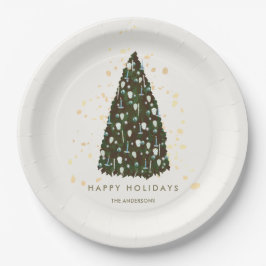 Einfache White Paper Plate für Weihnachtsbaum Pappteller