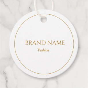 Einfache White und Gold Preismarken Geschenkanhänger