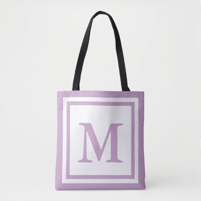 Einfache White und Lilac Monogram (Vorderseite)