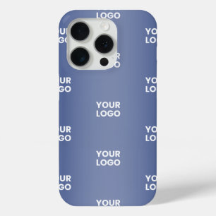 Einfache Wiederholung des Logos Navy Blue Gradient Case-Mate iPhone Hülle