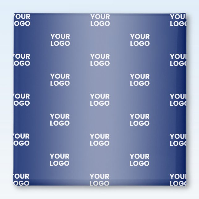 Einfache Wiederholung des Logos Navy Blue Gradient Magnet (Von Creator hochgeladen)