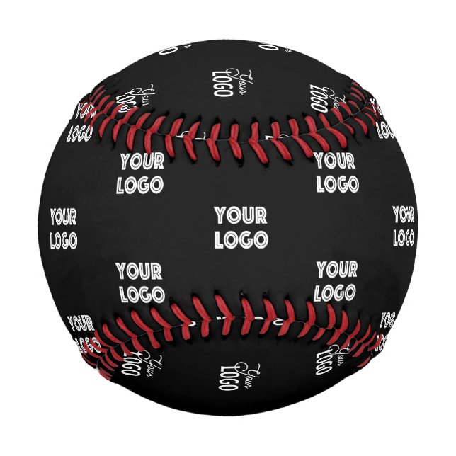 Einfache Wiederholung des Logos | Schwarz Baseball (Vorderseite)