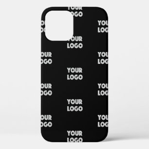 Einfache Wiederholung des Logos Schwarz Case-Mate iPhone Hülle
