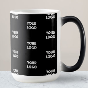 Einfache Wiederholung des Logos Schwarz Verwandlungstasse