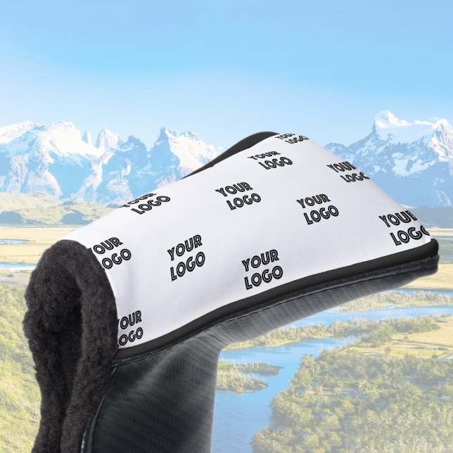 Einfache Wiederholung des Logos | weiß Golf Headcover (Von Creator hochgeladen)