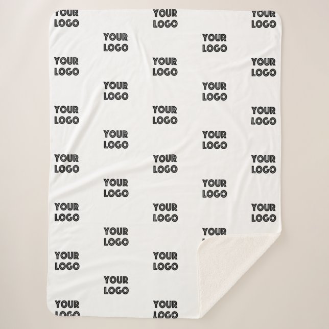 Einfache Wiederholung des Logos | weiß Sherpadecke (Vorderseite)