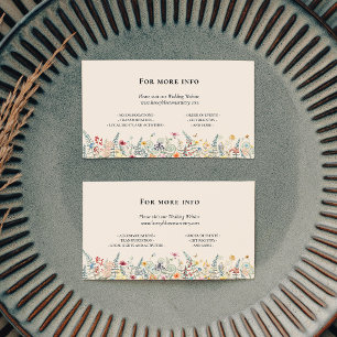 Einfache Wildblume Fern Beige Wedge Website Begleitkarte