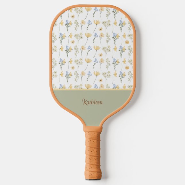 Einfache Wildblume Pickleball Schläger (Vorderseite)